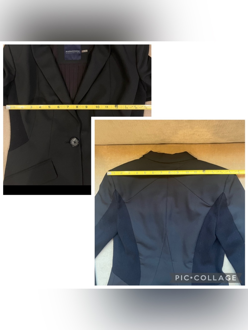 Magaschoni Collection Pantsuit Black Peplum Blazer & Pants Tailored Size 2 Small - Picture 11 of 16